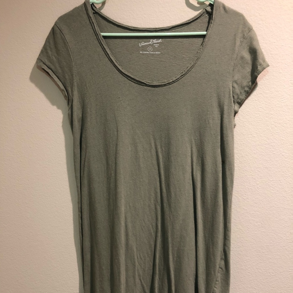 Olive T-shirt Dress